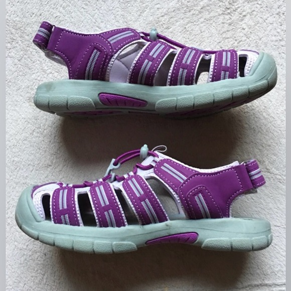 KHOMBU Closed Toe Water Sandals, Size 2 Girls, Purple & Gray, EUC - Picture 4 of 10